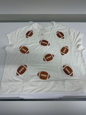 Mary Square sequin football Tee